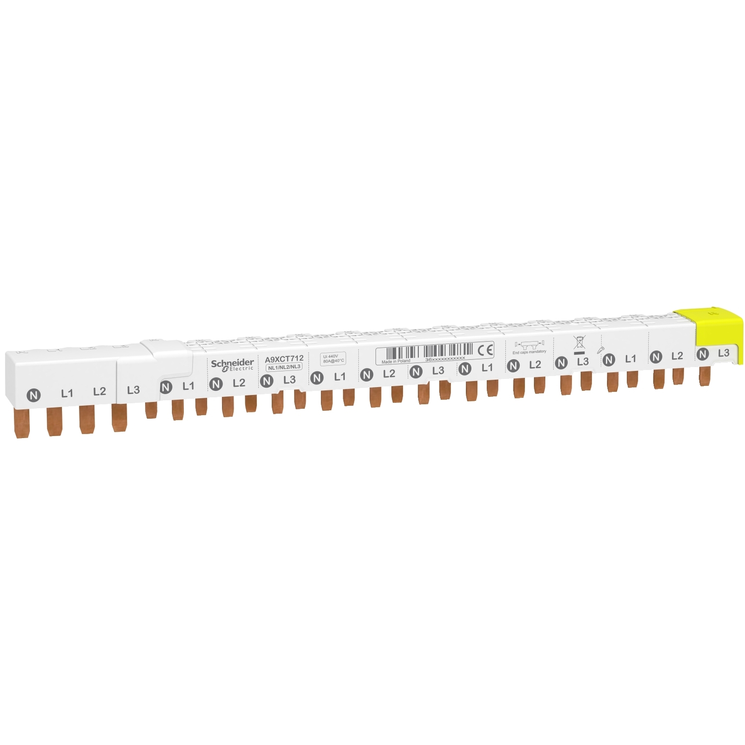 A9XCT712 Acti9 Comb busbar for contactor iDT40 3PN 12 mod 18mm