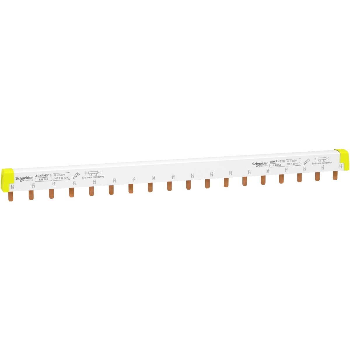 Acti9 - comb busbar - 3L - 18 mm pitch - 18 modules - 100A