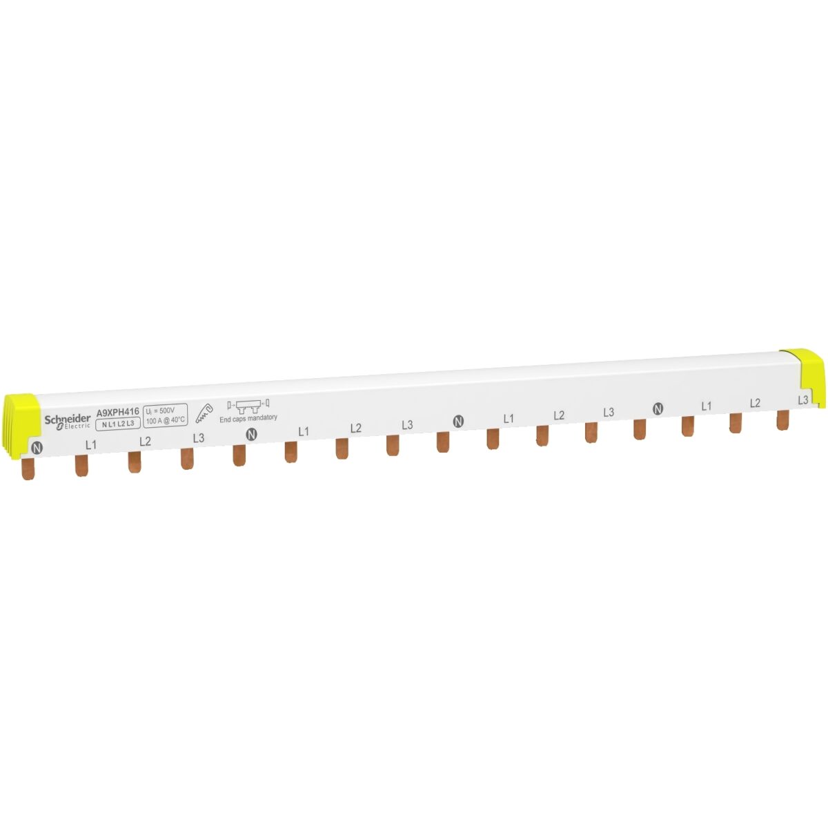 Acti9 - comb busbar - 3L+N - 18 mm pitch - 16 modules - 100 A