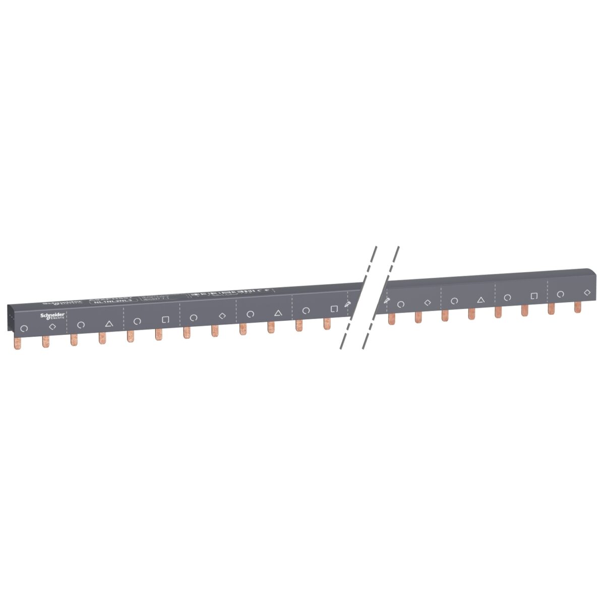 Acti9 - comb busbar - 3L+N balanced - 18 mm pitch - 57 modules - 100 A