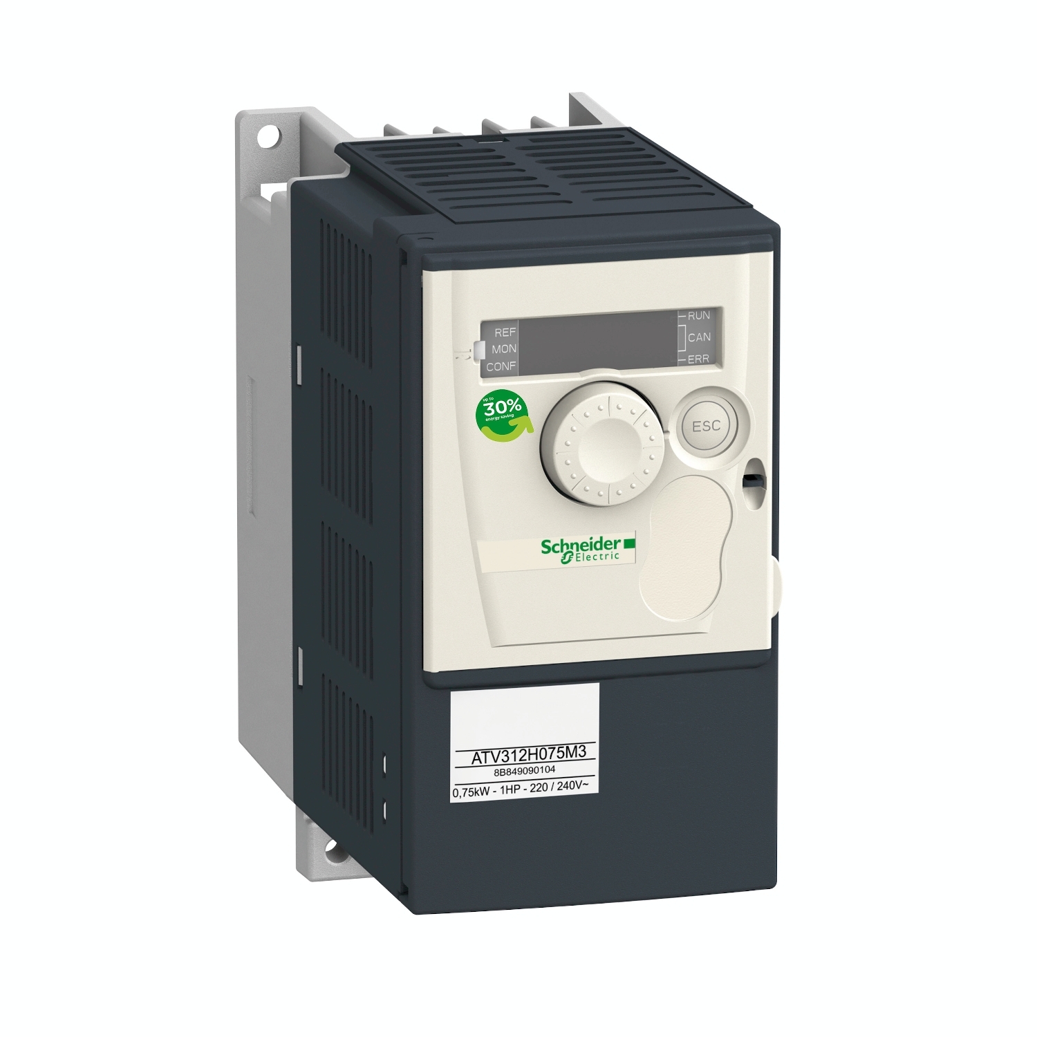 ATV312H075M3 frekventni regulator ATV312 - 0.75kW - 2.2kVA - 55W - 200..240 V- 3-fazno