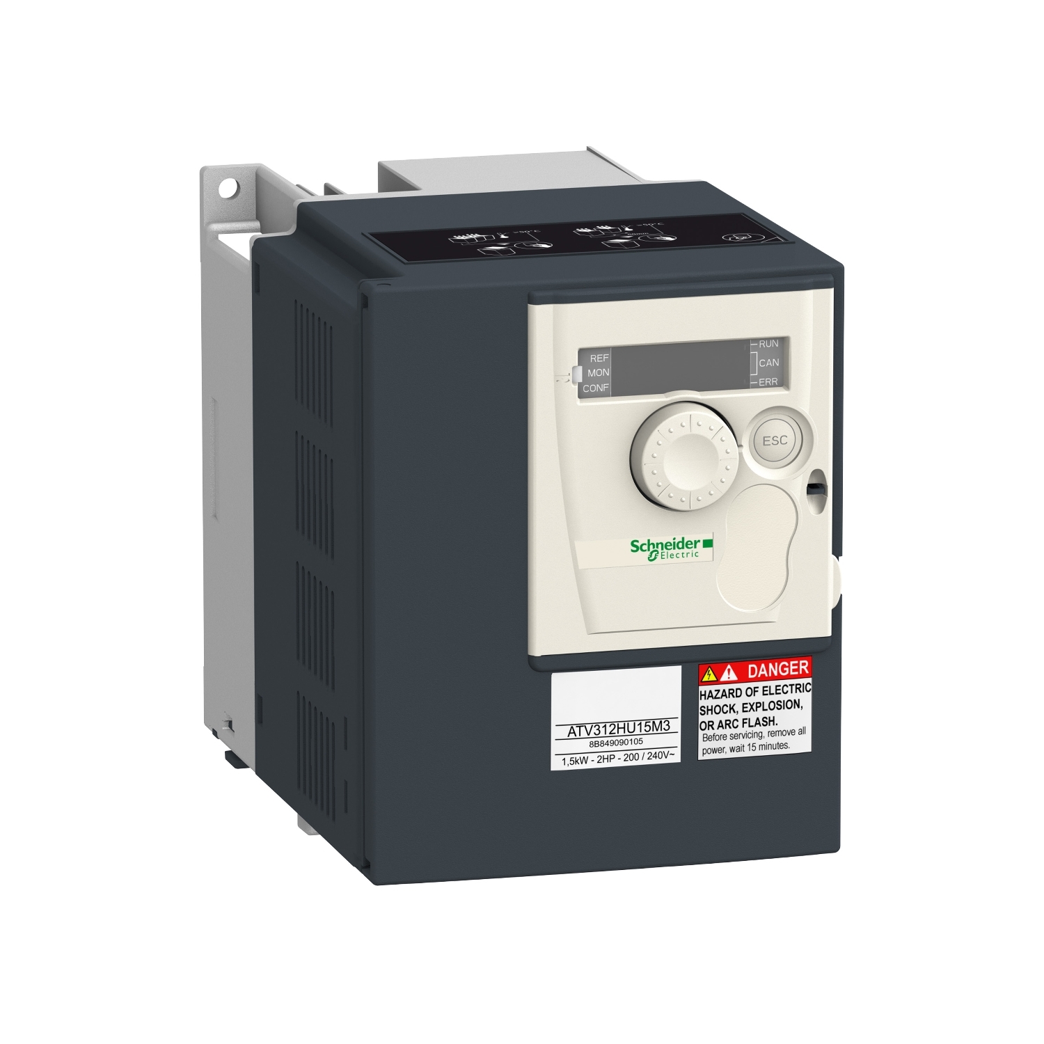 ATV312HU15M3 frekventni regulator ATV312 - 1.5kW - 3.8kVA - 86W - 200..240 V- 3-fazno