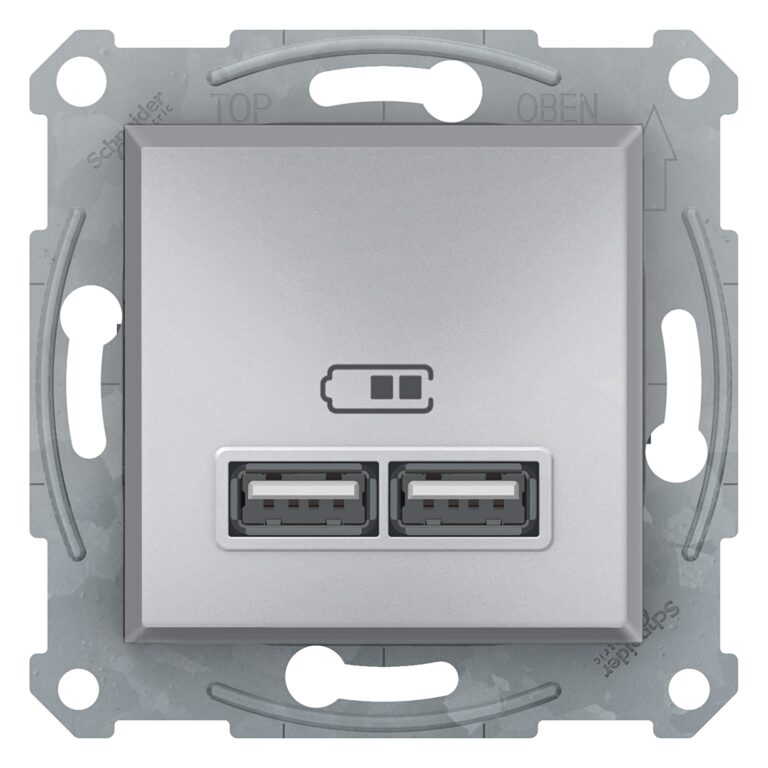 Asfora - dupli USB punjač 2.1 A - aluminijum
