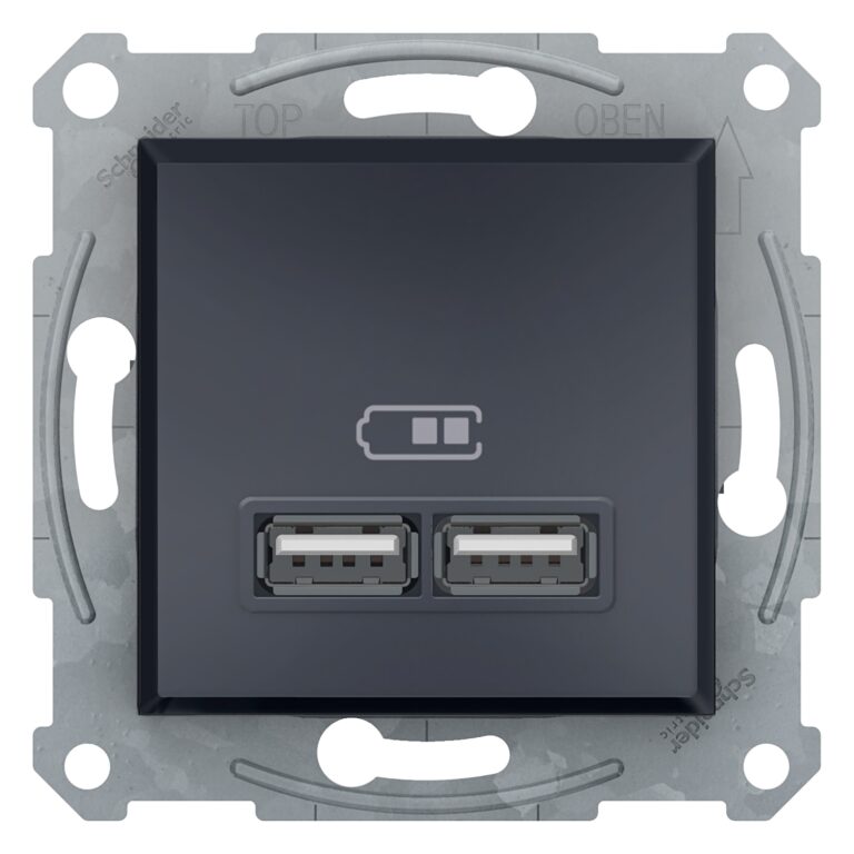 Asfora - dupli USB punjač 2.1 A - antracit