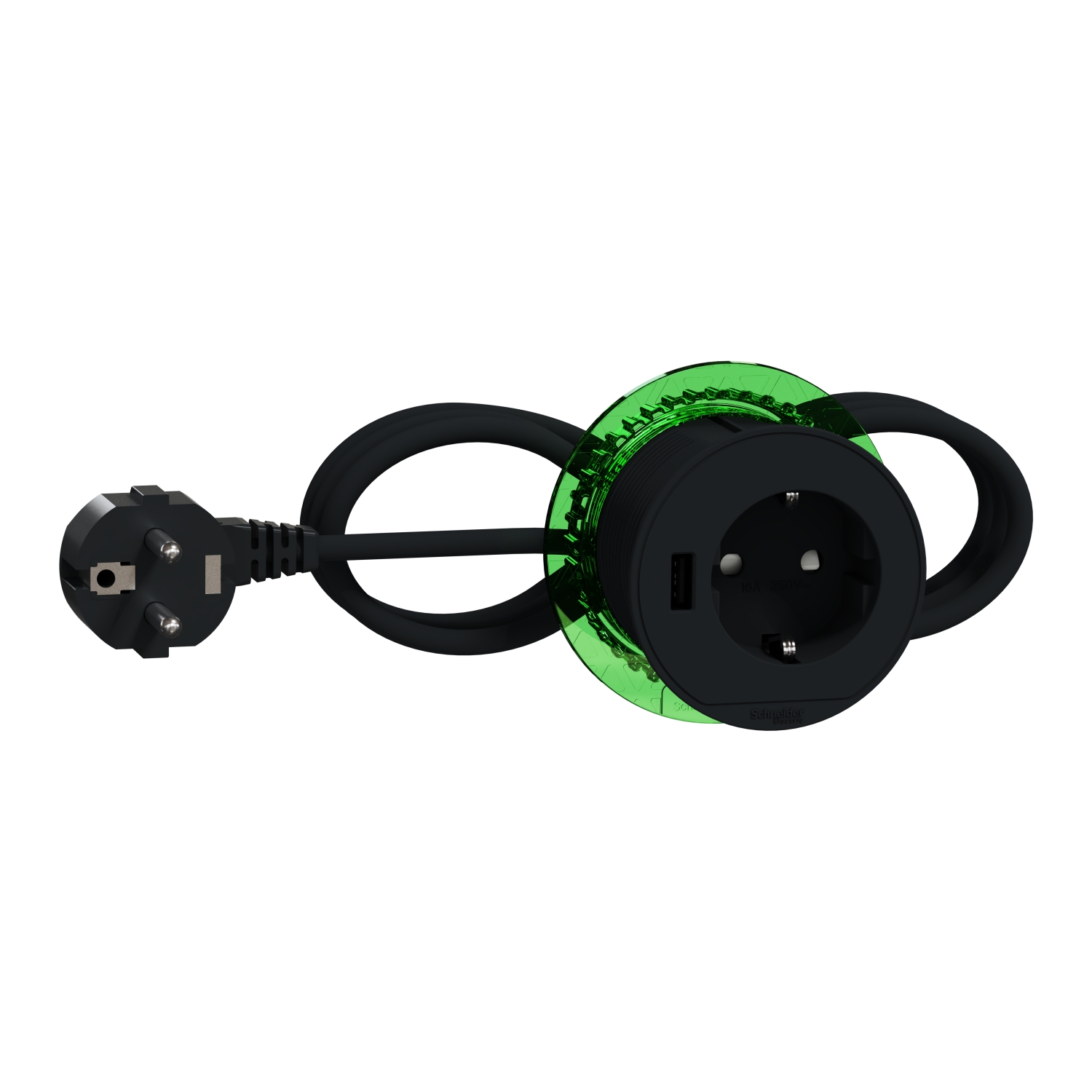 INS44005 Unica system+ - Stona jedinica XS sa DE utičnicom i USB tip A - antracit