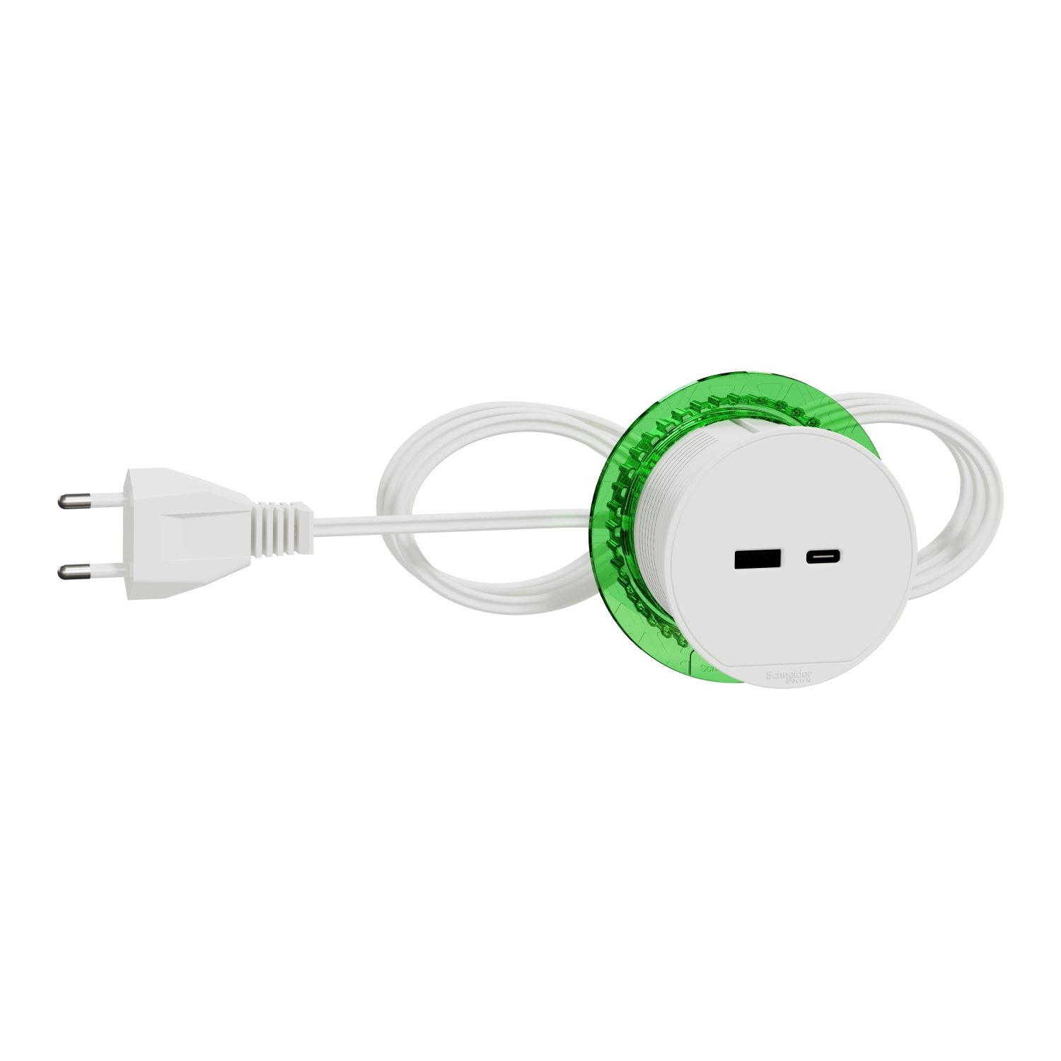 INS44008 Unica system+ - Stona jedinica XS sa USB tip A a+D63:D130nd USB tip C - bela