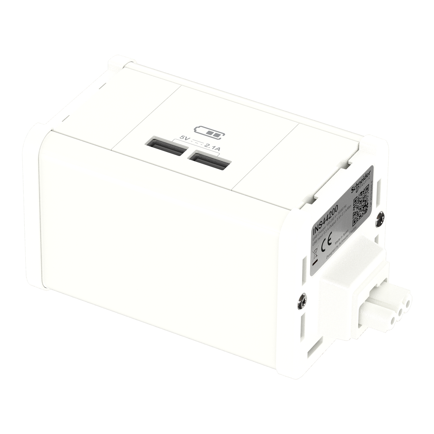 INS44200 Unica system+ - Modularna jedinica USBA/A - bela