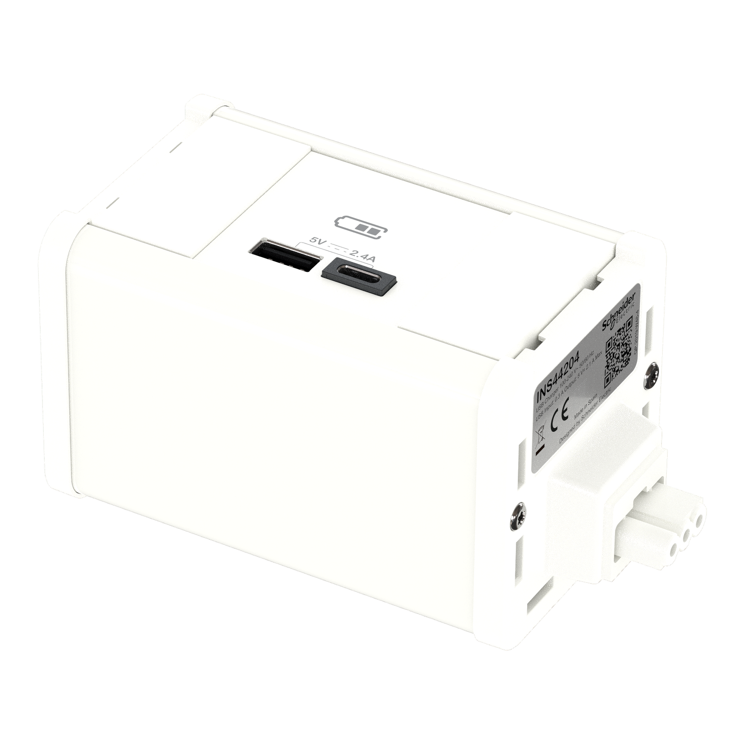 INS44204 Unica system+ - Modularna jedinica USBA/C - bela