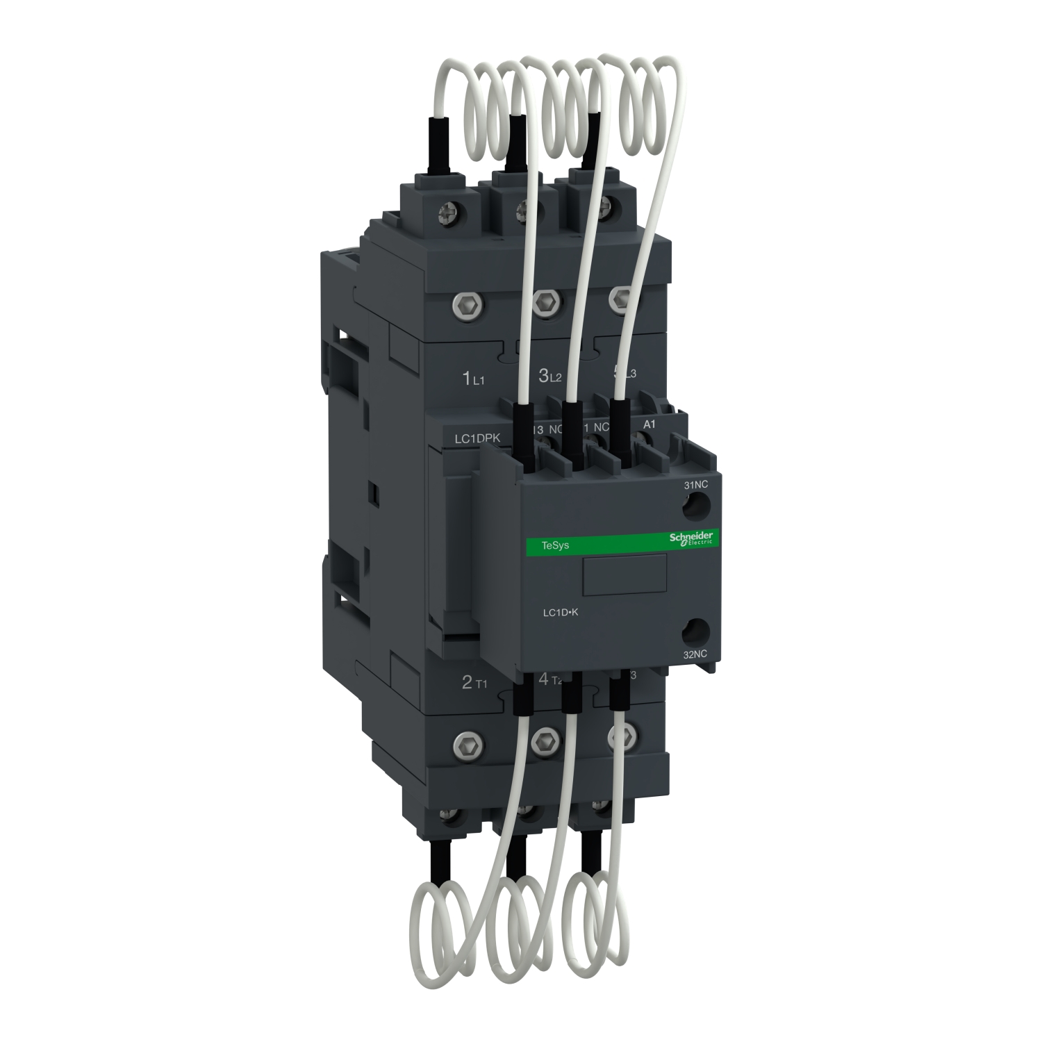 LC1DPKU7 TeSys LC1D.K kontaktor za konden. bat. - 3P - 33.3 kVAR - 415 V - 240 V AC kalem