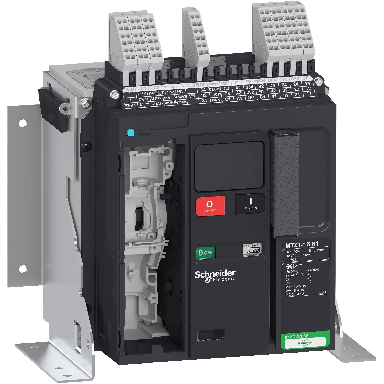 LV847150 Prekidač Masterpact MTZ1 16H1 - 1600 A - 3P fiksni - bez Micrologic.a