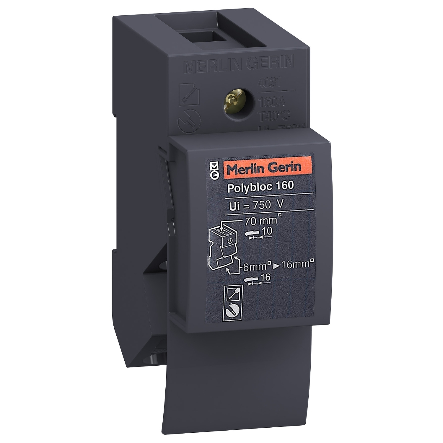 LVS04031 Linergy DX 1P razvodni blok 160A - 4 modula - 6 izvoda brzo povezivanje