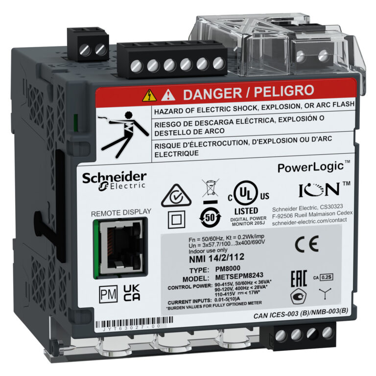 PowerLogic PM8000 - PM8243 multimetar - montaža na DIN šinu