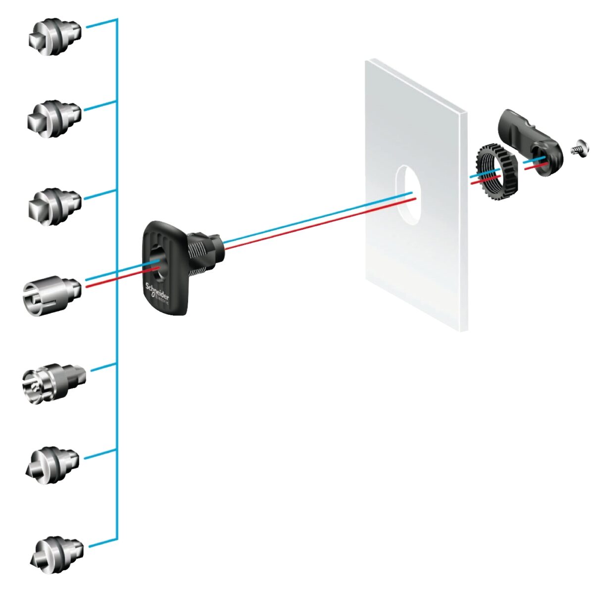Umetak kvadratne brave 5mm za Spacial S3D uklj.
