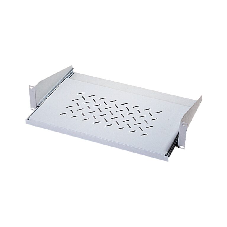 19" telescopic shelf 2U on 2 uprights D250 with permissive load 5Kg