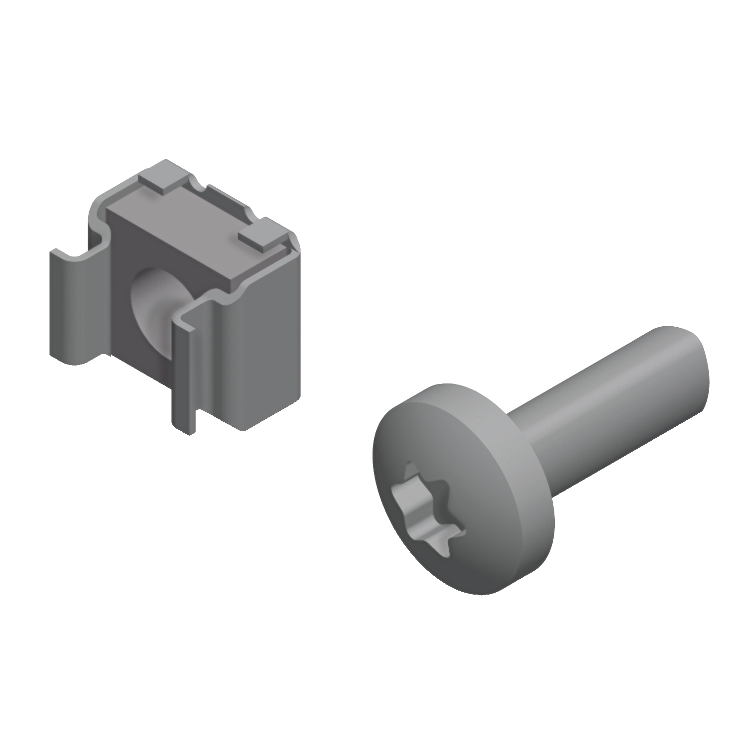 NSYCN9M625 Actassi - set od 100 kaveznih matica M6 za 8.5 mm kvadratni otvori