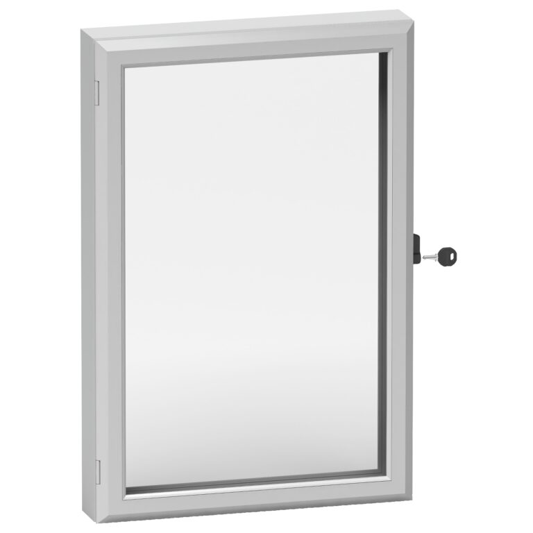 Control window with aluminum frame and 3 mm acrylic window 300 x 300 mm