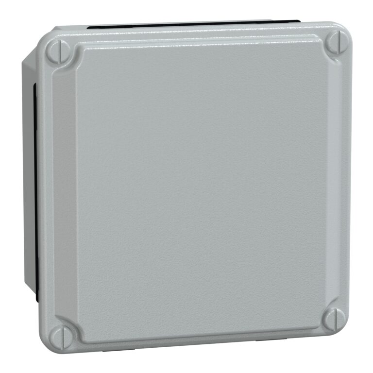 metalna industrijska kutija -niski poklopac-V155xŠ105xD49 - IP55 - siva RAL 7035