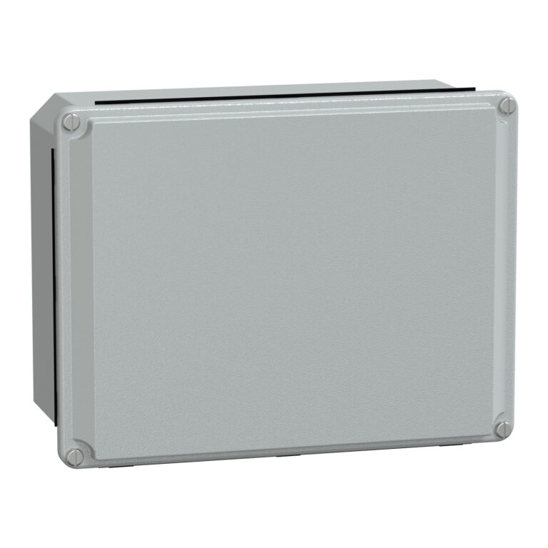 metalna industrijska kutija-niski poklopac- V206xŠ156xD83 - IP55 - siva RAL 7035