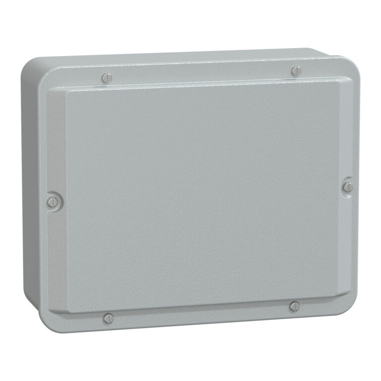metalna indust. kutija - niski poklopac - V256xŠ206xD93 - IP55 - siva RAL 7035
