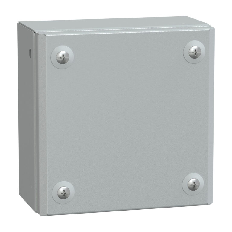 Metalna ind. kutija puna vrata V150xŠ150xD80 IP66 IK10 RAL 7035