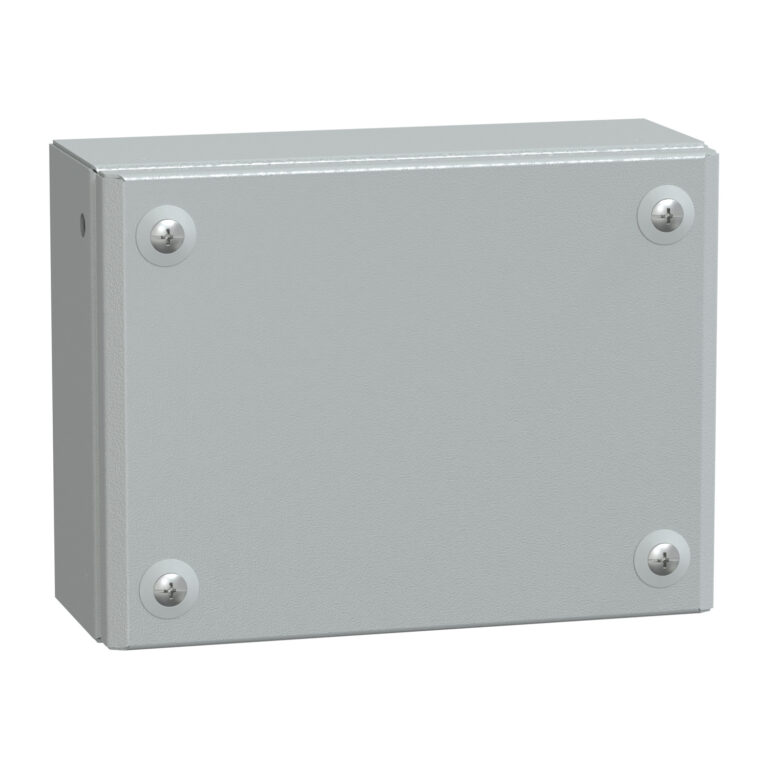 Metal industrial box plain door H150xW200xD80 IP66 IK10 RAL 7035