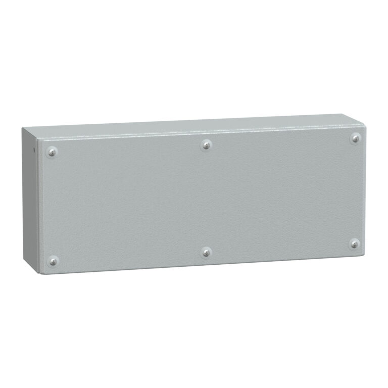 Metal industrial box plain door H200xW500xD120 IP66 IK10 RAL 7035