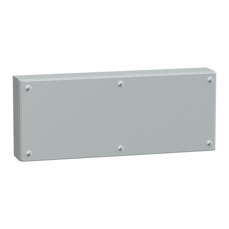 Metal industrial box plain door H200xW500xD80 IP66 IK10 RAL 7035