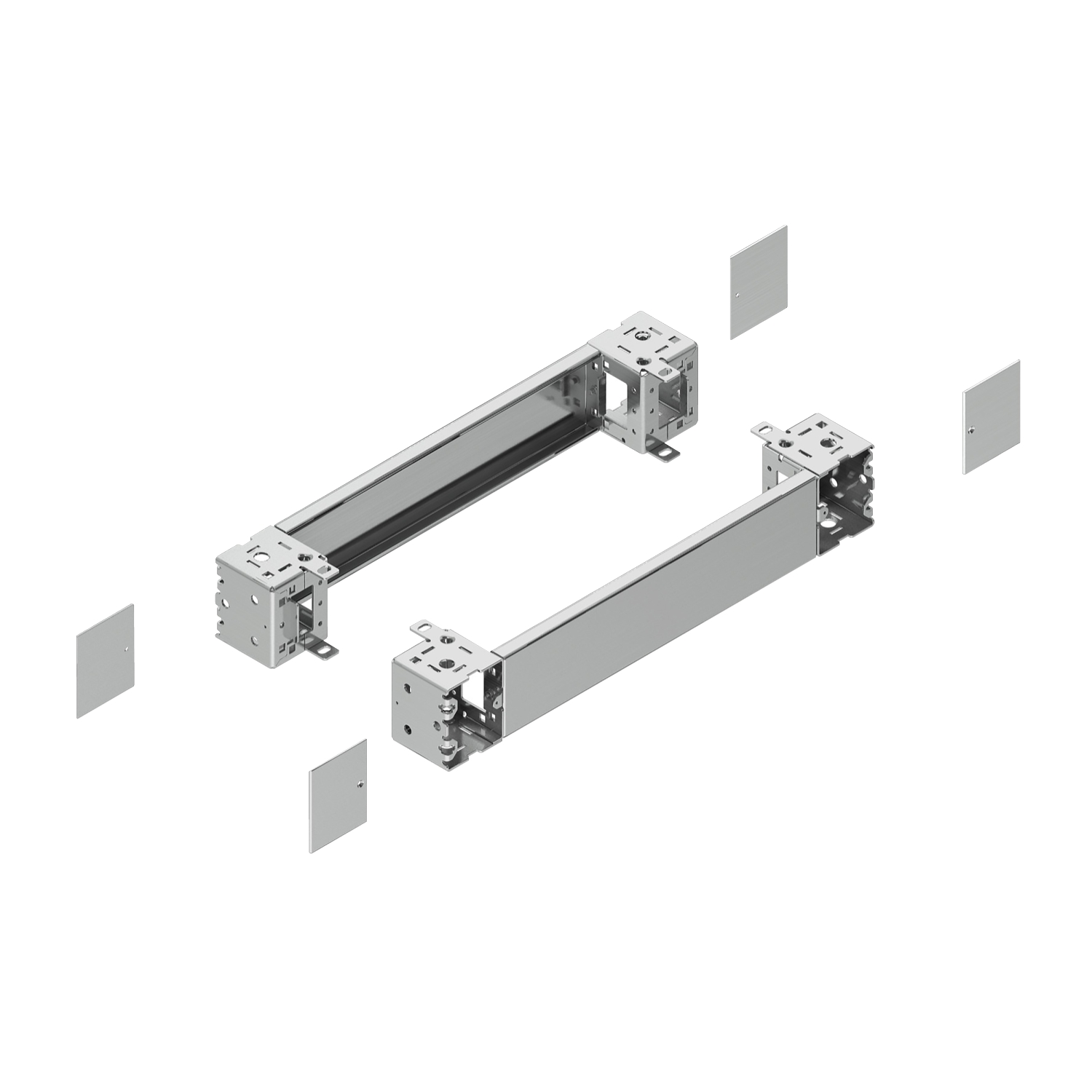 NSYSPFX6100 PanelSeT - plain front panel plinth W600 H100 stainless steel 304L