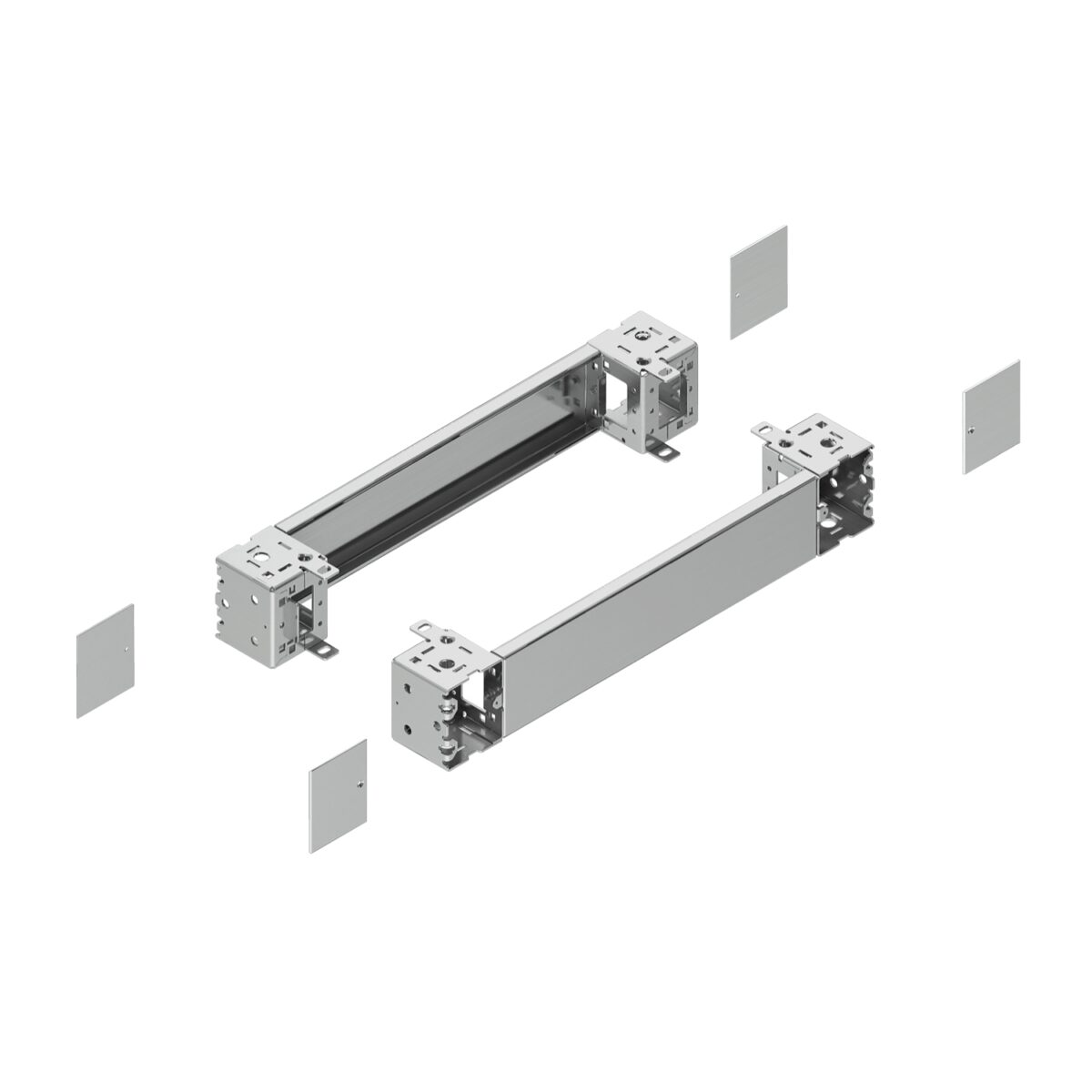 PanelSeT - plain front panel plinth W800 H100 stainless steel 304L