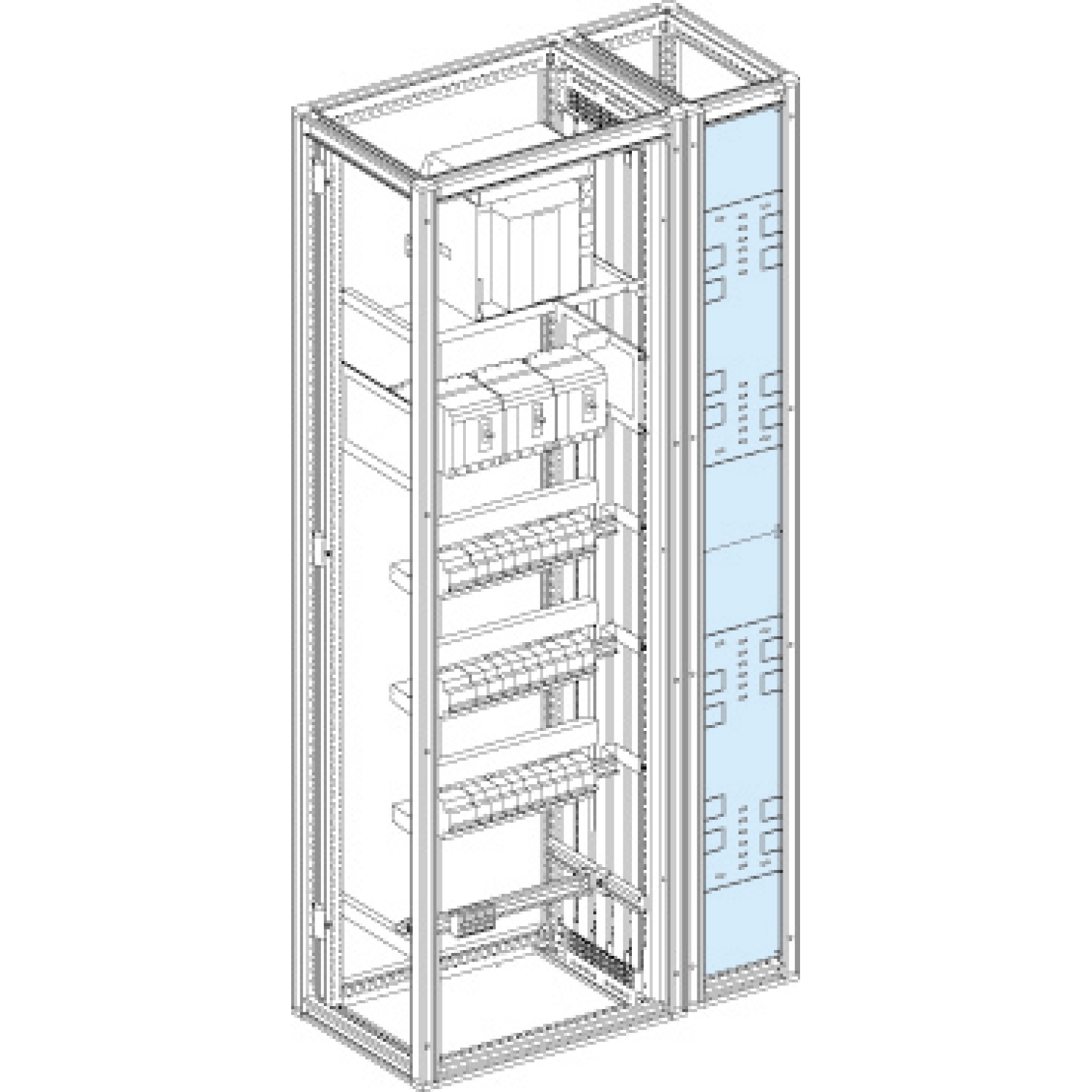 NSYVPF2B4 Spacial SFM vertical busbar barrier - form 2b - W400 mm