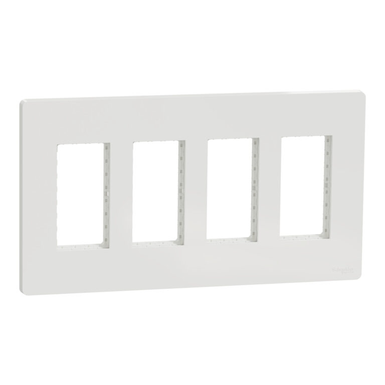 Ram dek+mont za 4x2 modula beli