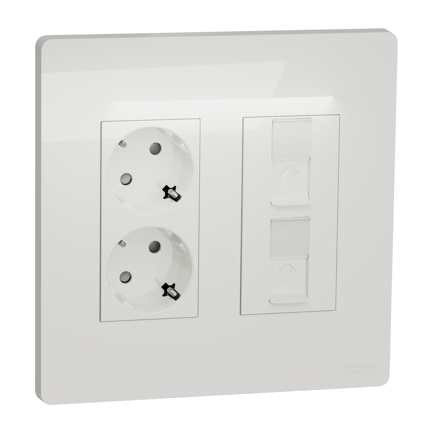 NU112118 Set od 2 kolone (2 utič.+2 RJ45) beli