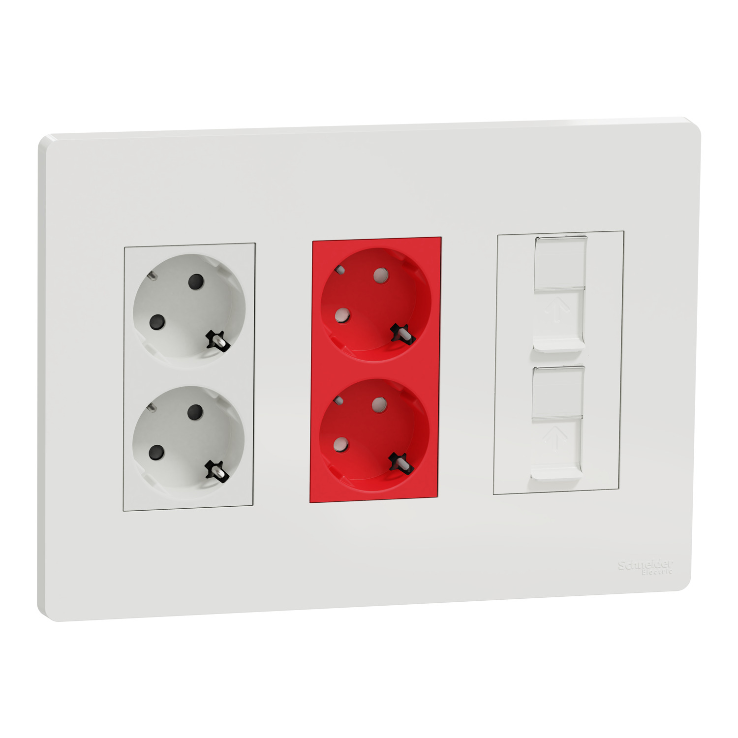 NU113118 Set od 3 kolone (2+2 utič.+2 RJ45) beli