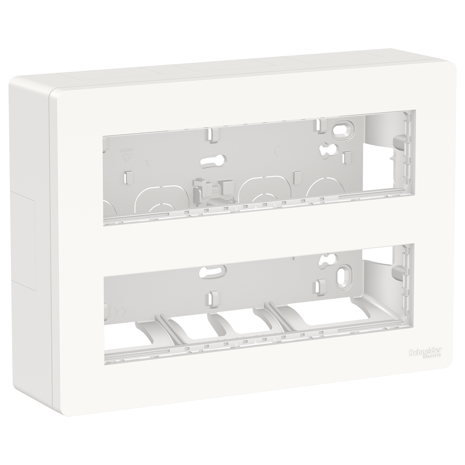 NU121820 2x8mod nadgradna kutija bela antib.