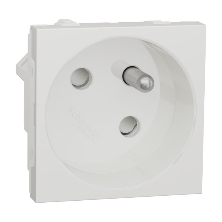 Utičnica FR 2P+E 45º 16A 4TxP bela antib