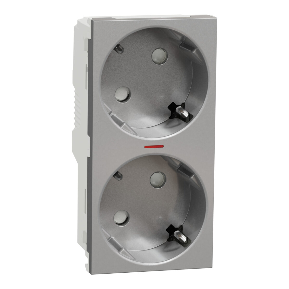 2xUtičnica šuko 2P+E vijč./IPT lamp alu