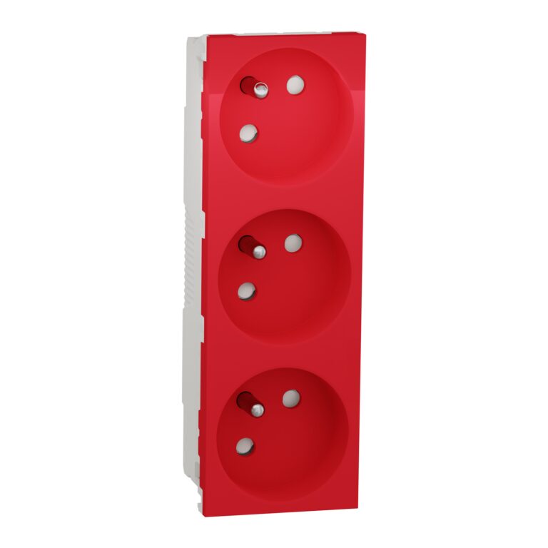 3xUtičnica FR 45º 2P+E parapet zašt. crv