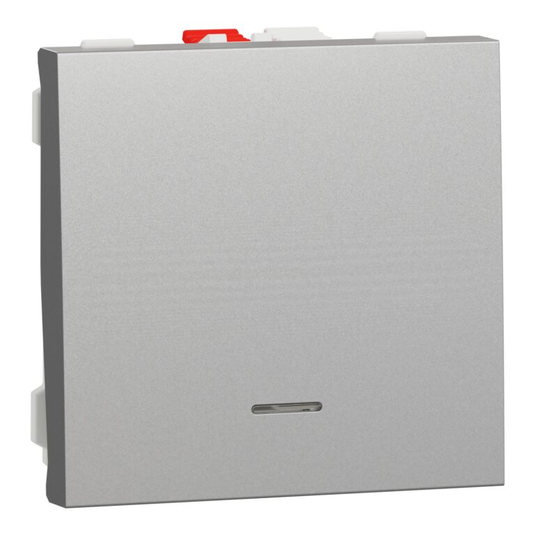Taster lokator 10A 2 modula alu