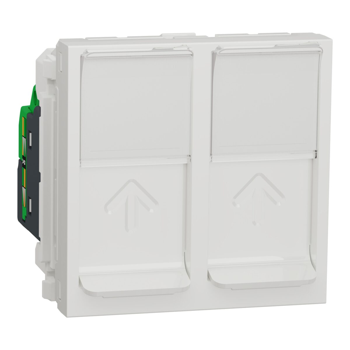 Dvostruka utičnica RJ45 CAT5 UTP 2m bela