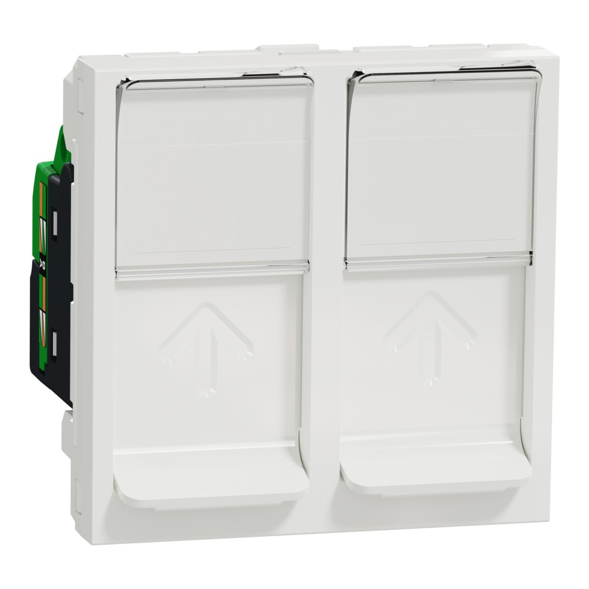 Dvostruka utičnica RJ45 CAT6 STP 2m bela