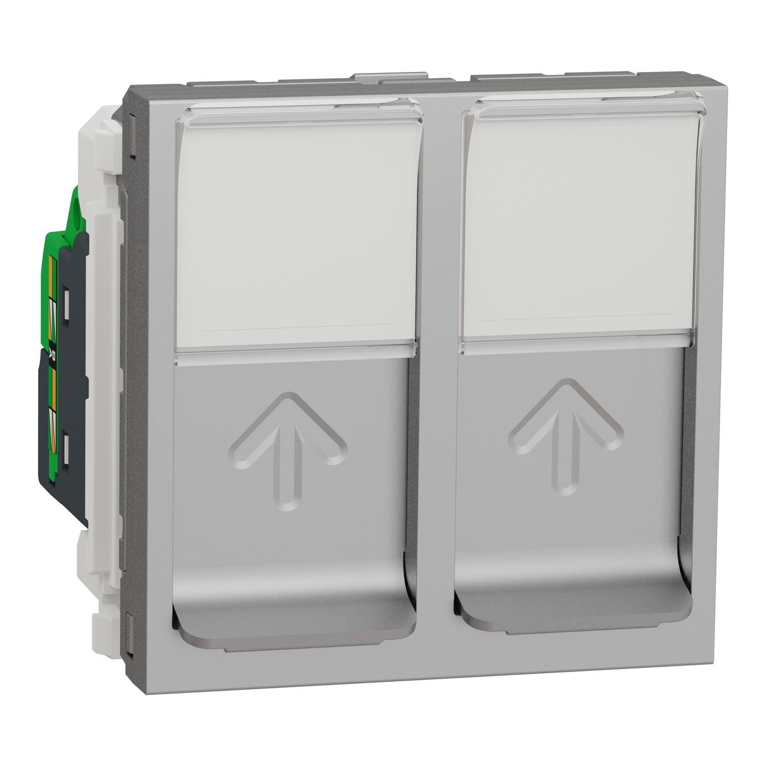 NU342630 Dvostruka utičnica RJ45 CAT6 STP 2m alu
