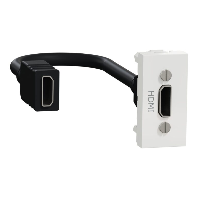 HDMI utičnica 1 modul bela