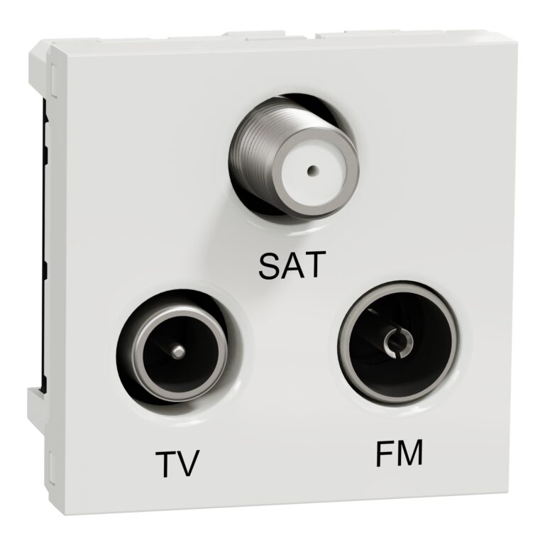 Utičnica TV R SAT pojedinačna 2 mod bela