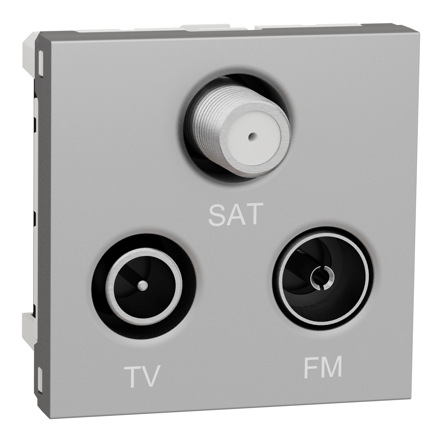 NU345030 Utičnica TV R SAT pojedinačna 2 mod alu
