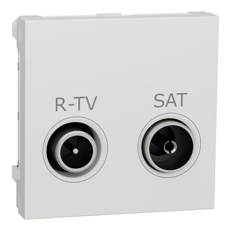 Utičnica R-TV SAT prolazna 2 mod bela