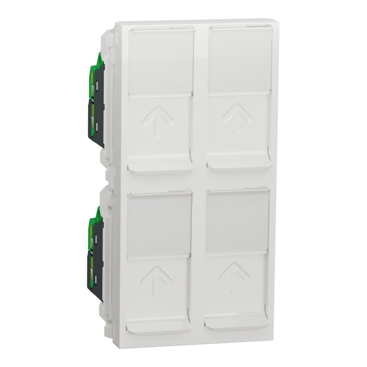 Četv. utičnica RJ45 CAT5 UTP 45x90 bela