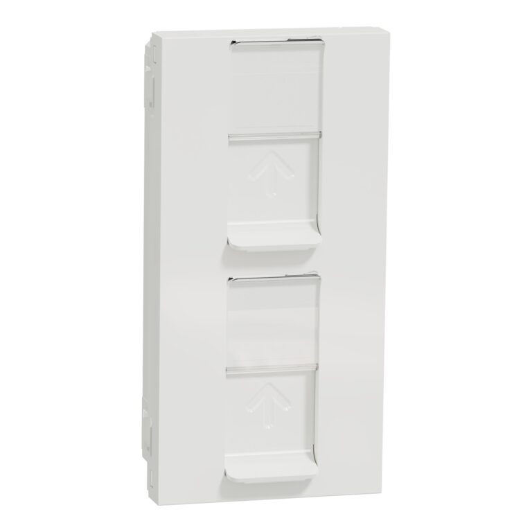 Dvostr. utič. RJ45 CAT6A UTP 45x90 bela