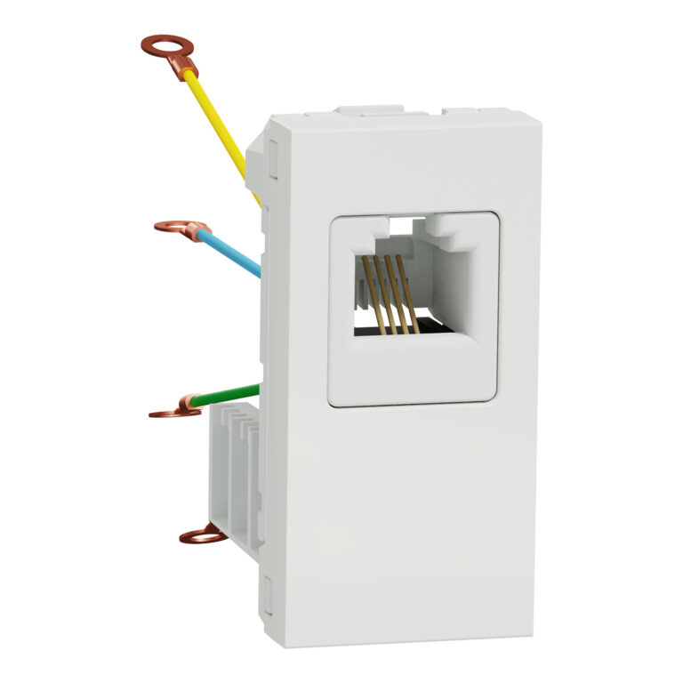 Telefonska utičnica RJ12 1 modul bela