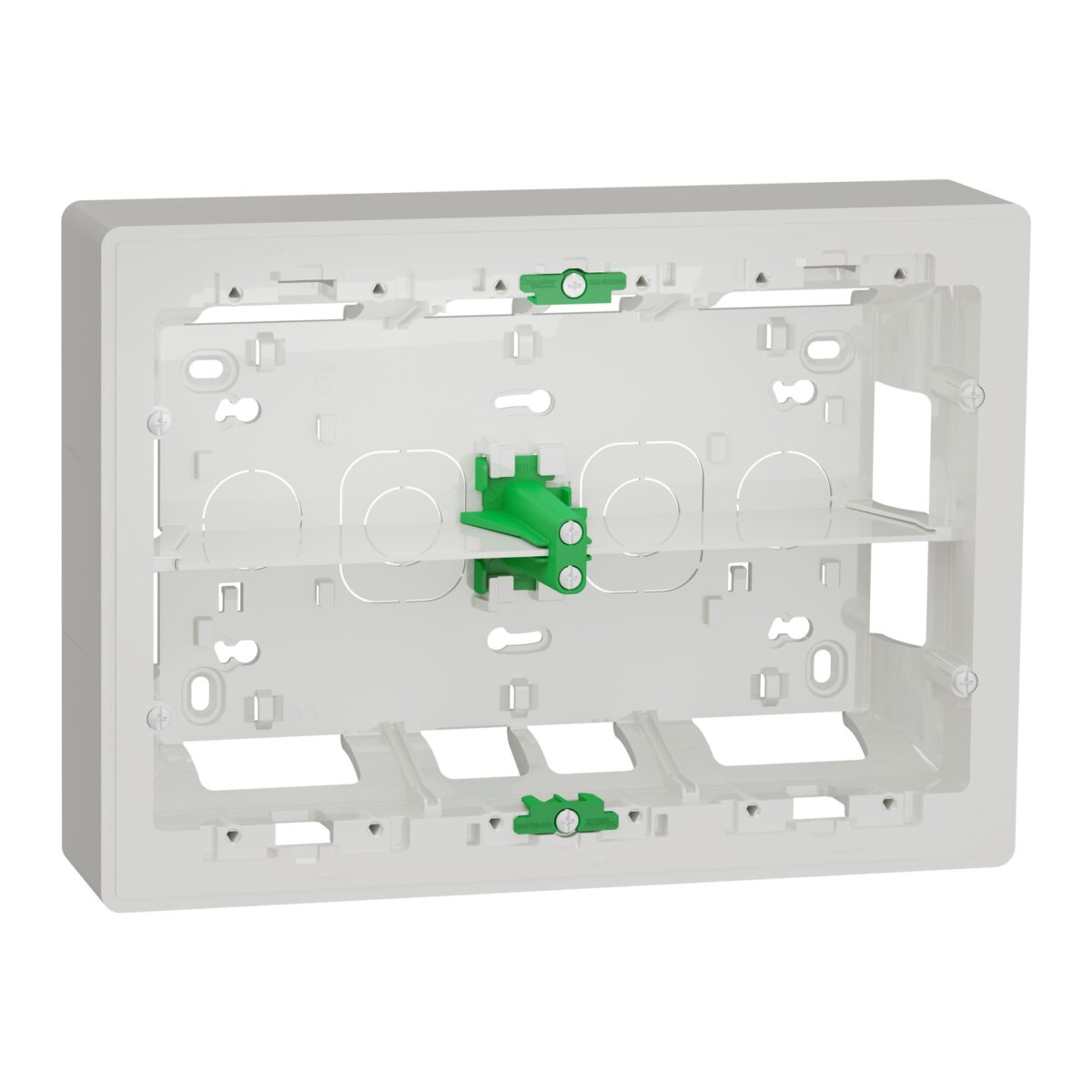 2x8mod nadgradna kutija bela antib