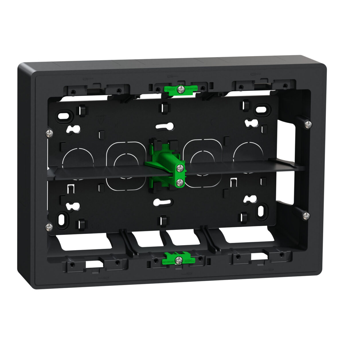 2x8 modula nadgradna kutija antracit